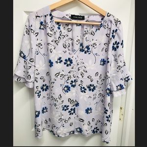 Ivanka Trump Purple Floral blouse